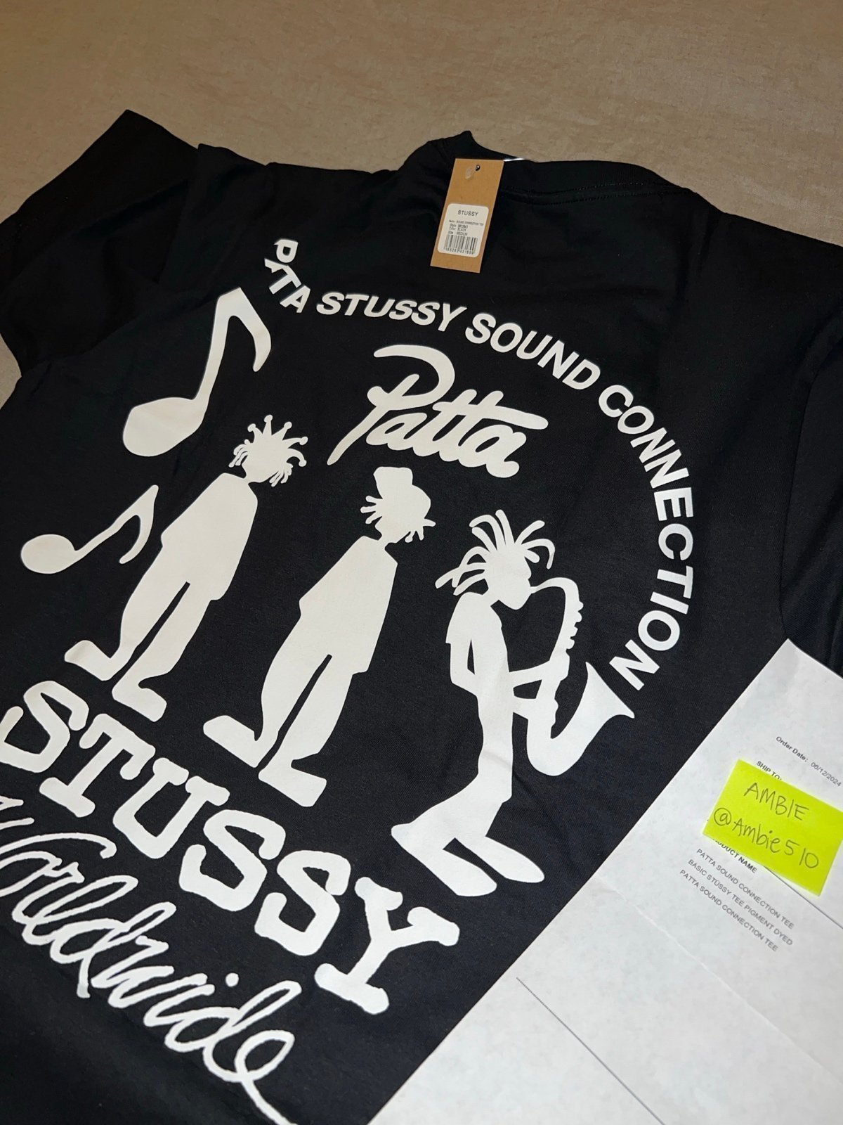 【Stussy x Patta】 Sound Connection T-Shirt White Stussy x Patta 'Sound Connection' T Shirt in White Size M