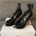 *NEW* Zara Lace Up Black Suede Animal Print Sandal Wedges
