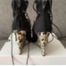 *NEW* Zara Lace Up Black Suede Animal Print Sandal Wedges