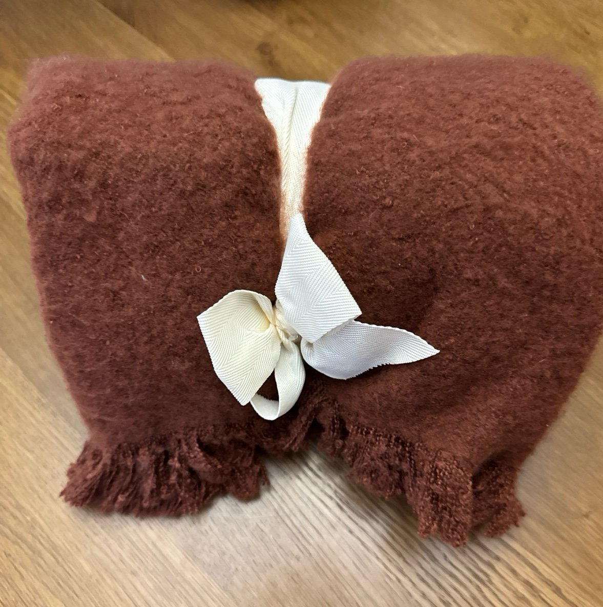 Threshold studio McGee boucle rust blanket throw