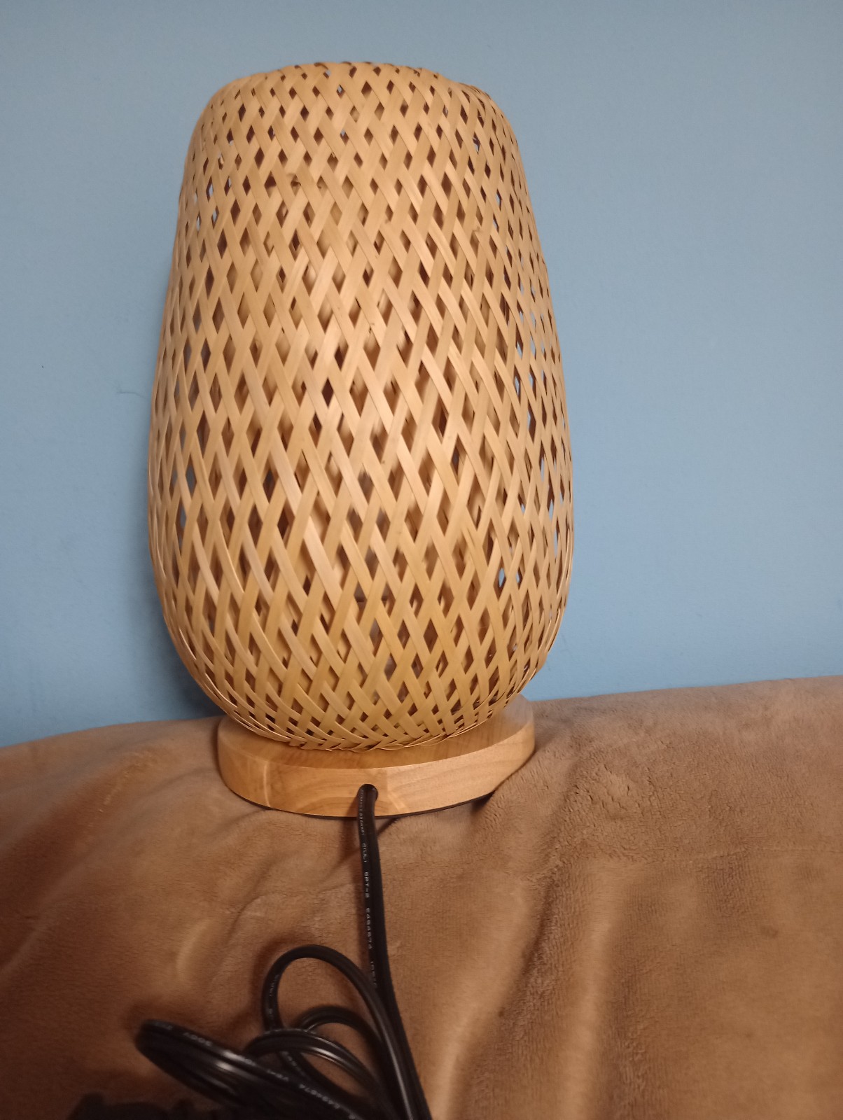 Bamboo rattan woven weaving boho lamp light boja. Unique home decor lighting