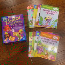 Zingo Word Builder and Scholastic Phonics Tales Book Set Homeschool