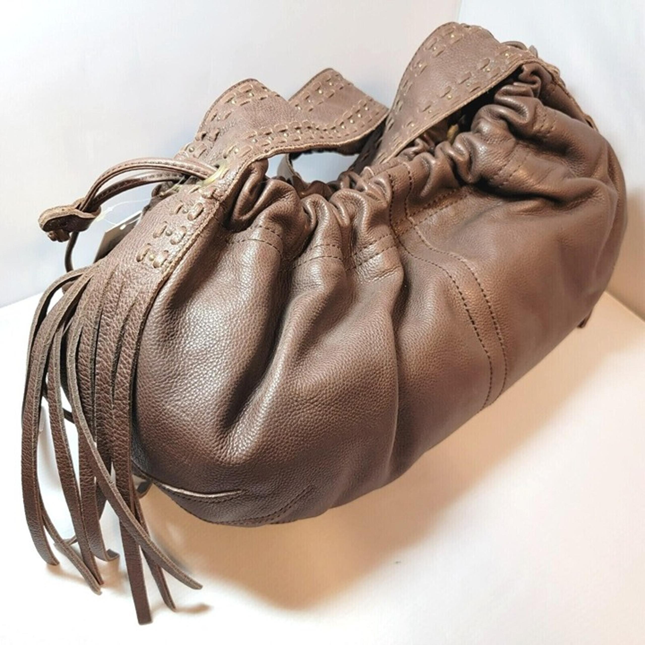 Gianni Bini Chocolate Holborn 602519 Leather Purse Pouch Shoulder Bag MSRP $159