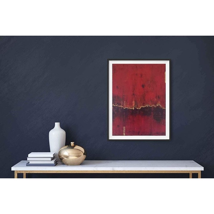 Contemporary Abstract Art Painting Acrylic Gold Leaf Original Signed 18 X 24 In