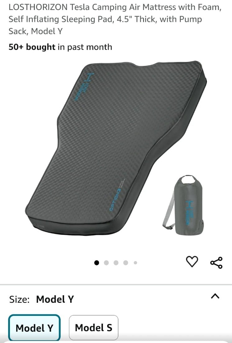 LOSTHORIZON Tesla Camping Air Mattress with Foam, Self Inflating Sleeping Pad, 4