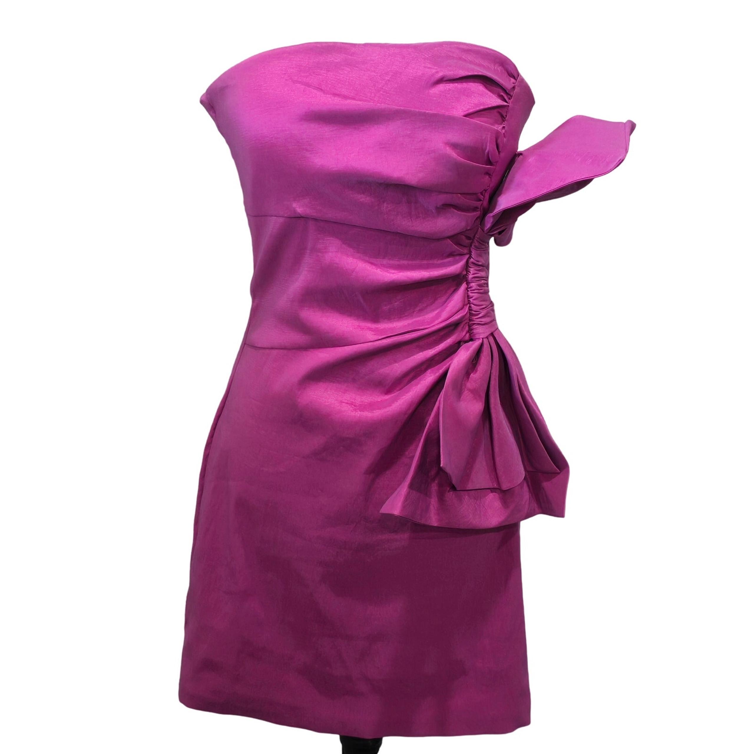 Alyn Paige New York Strapless Side Bow Mini Dress Stretch Fitted Size 7 / 8