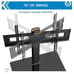 Swivel Universal TV Stand Mount for 37-80 Inch LCD OLED Flat/Curved Screen TVs