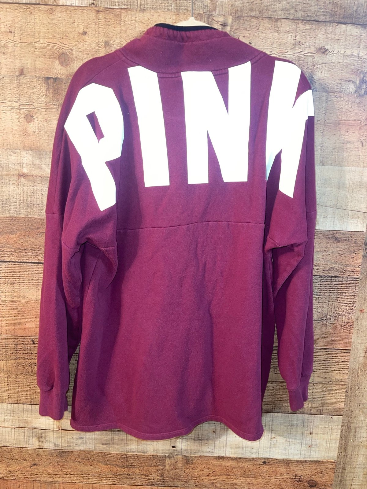 Victoria's Secret PINK Varsity Quarter Zip Sweatshirt