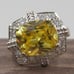 Size 7.25 Silver Tone Yellow CZ Ring