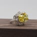 Size 7.25 Silver Tone Yellow CZ Ring
