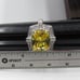 Size 7.25 Silver Tone Yellow CZ Ring