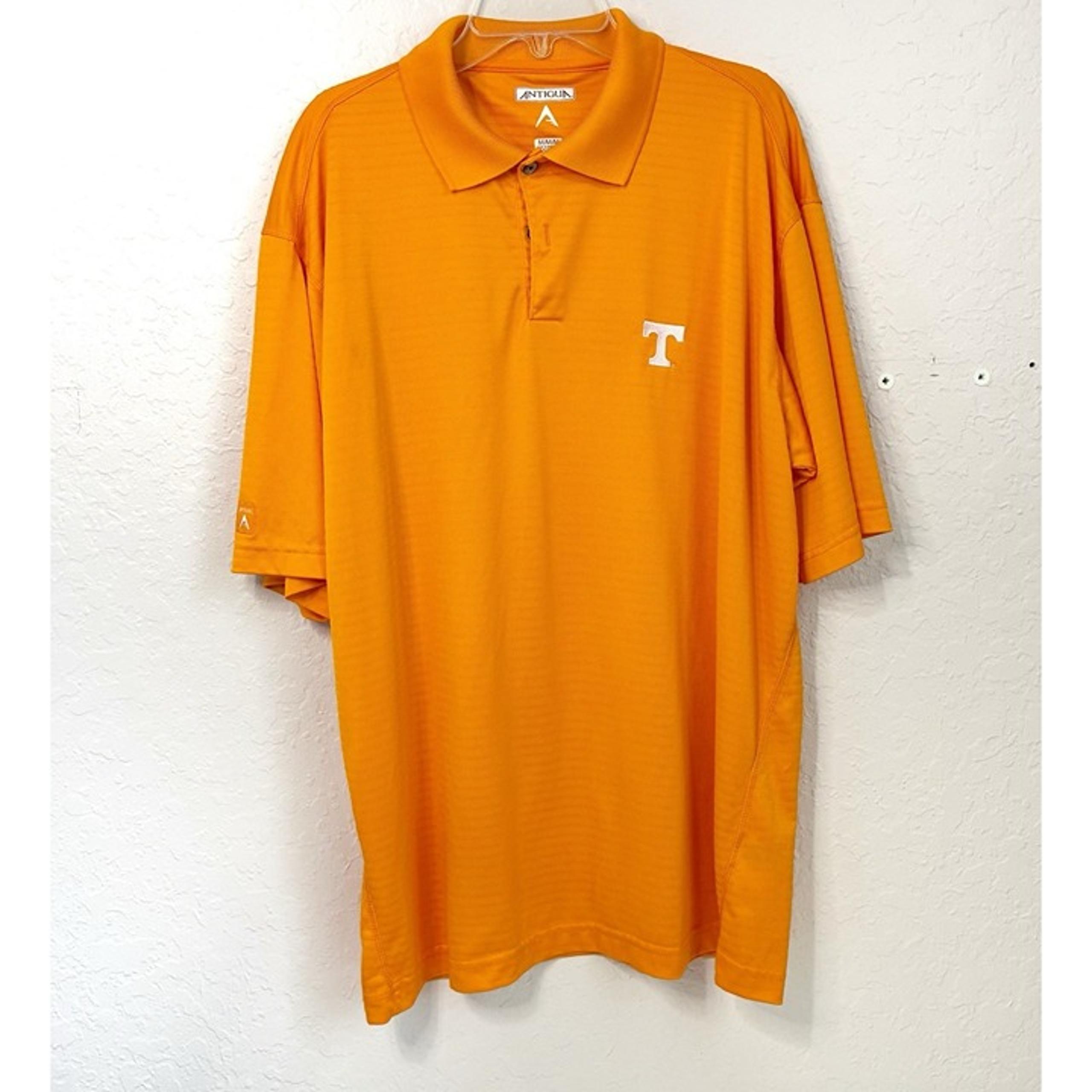 Antigua Polo University Of Tennessee Men’s Medium orange Embroidered “T” Logo