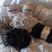 Mixed lot of fur and velvet yarn