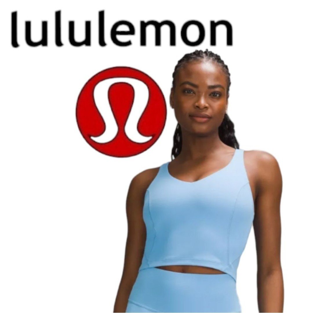 Lululemon Align Light Support Cropped Tank Top C/D Cup in Aero Blue 2