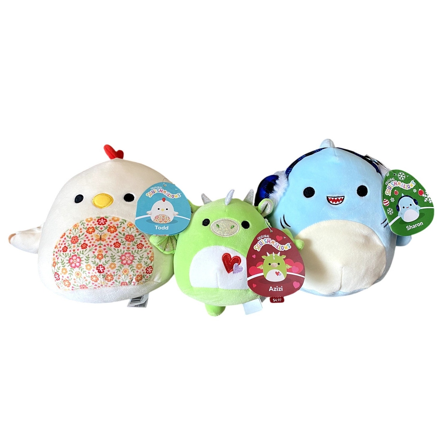 NWT Lot of 3 Squishmallows with FREE SHIPPING