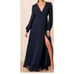 LULU'S SZ M My Whole Heart Dark Navy Blue Long Sleeve Wrap Dress NEW B148