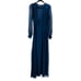 LULU'S SZ M My Whole Heart Dark Navy Blue Long Sleeve Wrap Dress NEW B148