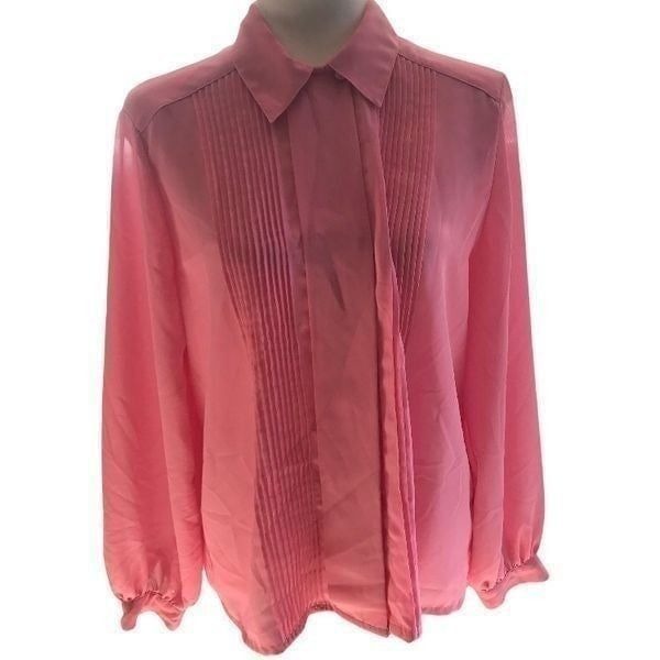 Vintage Christie & jill 80’s pink blouse