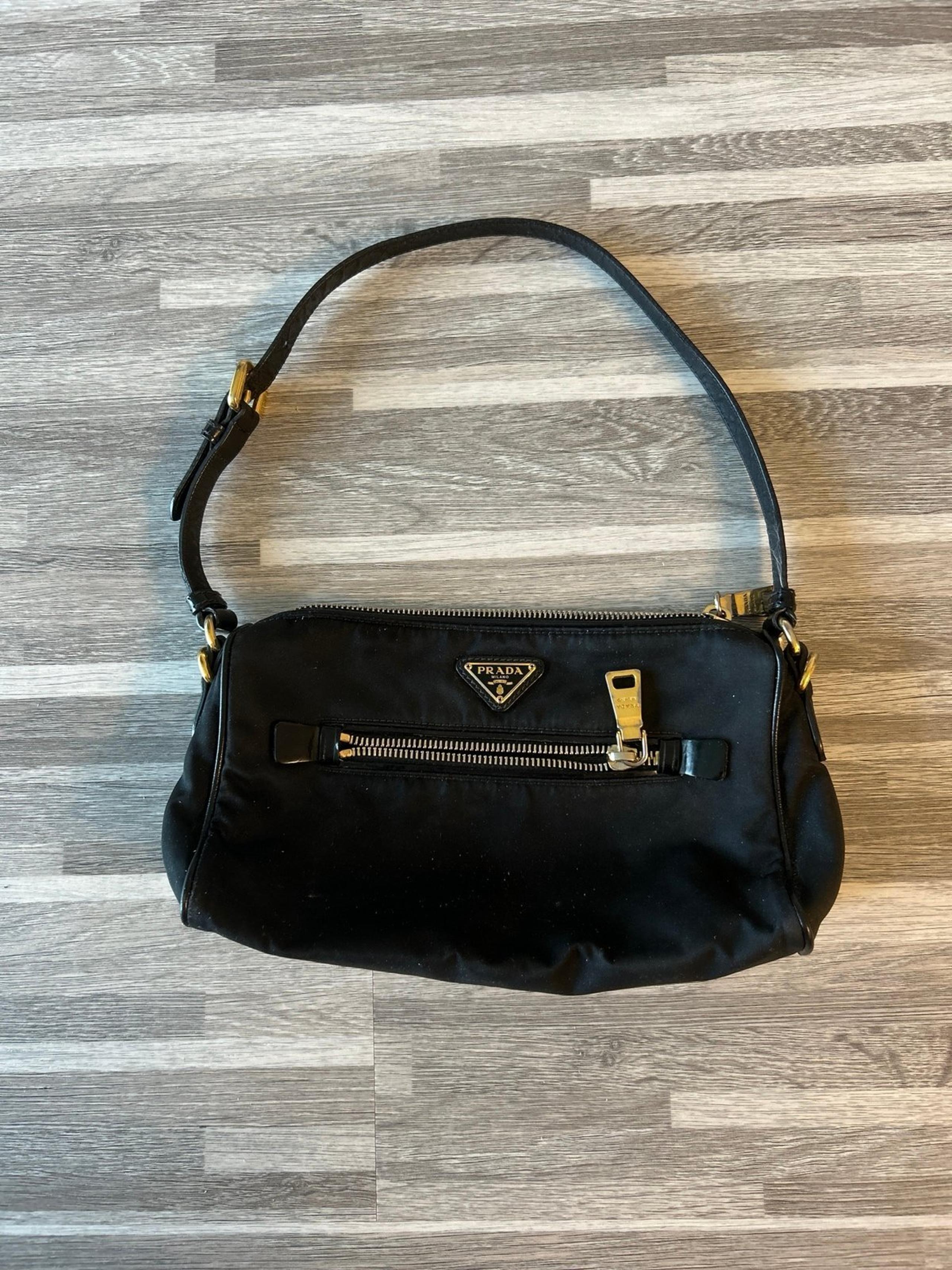 Prada black nylon shoulder bag
