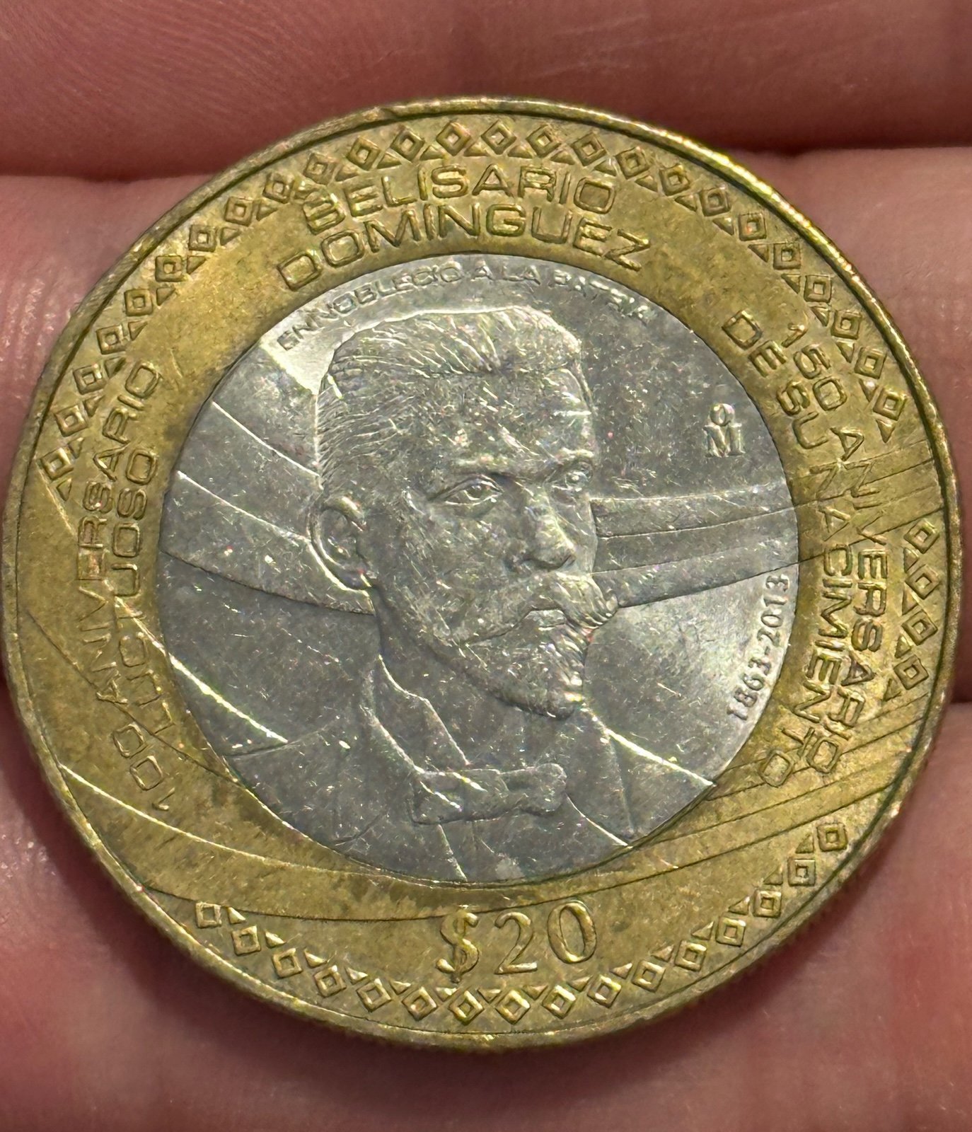Mexico 20 Pesos 2013 Belisario Dominguez Death Centennial Coin