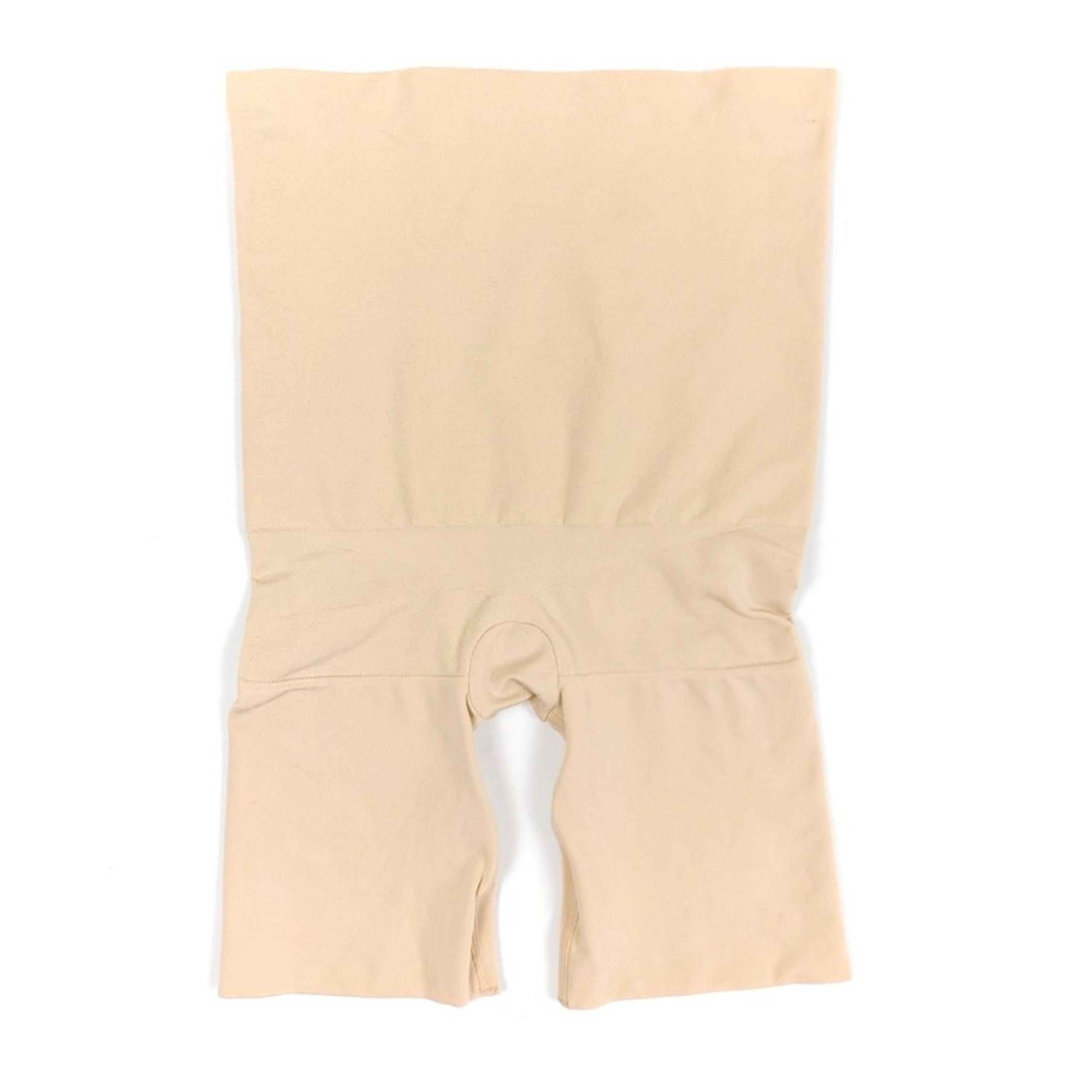 SPANX Womens Remarkable Results High Waist Mid Thigh Shaper Shorts Beige Medium