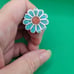 Vintage Beautiful Turquoise and coral Ring