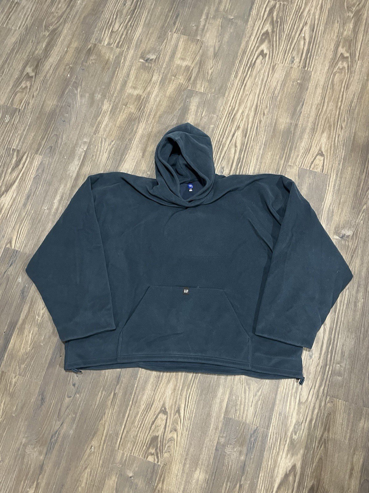 Yeezy Gap Balenciaga Oversized Polar Fleece Hoodie Blue Double Layer