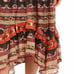 Love the Label Mia Side Zip Tiered Lined Midi Boho Skirt Black Tan Small S NWT