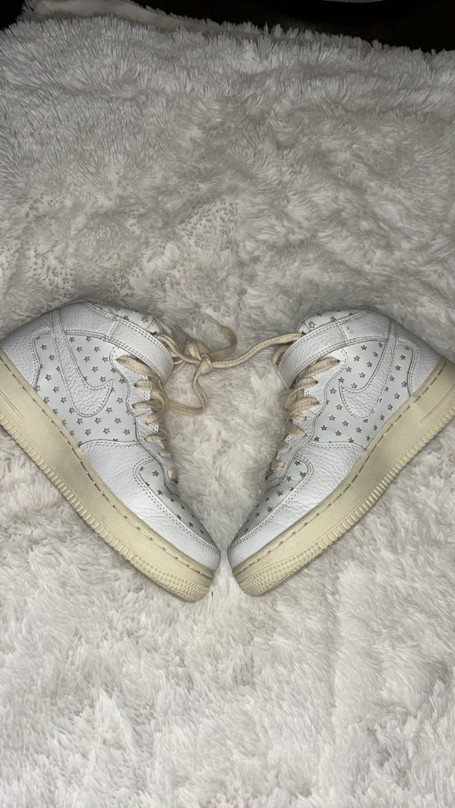 Nike Air Force 1 Mid Cut Out Stars Summit White