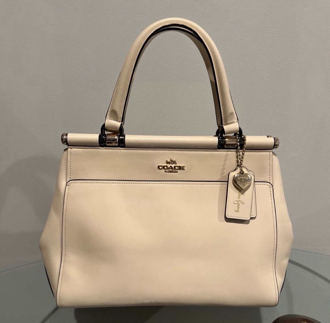 Selena Gomez Grace Coach Cream Purse Bag