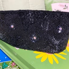 80s Beaded Waist Belt NOS