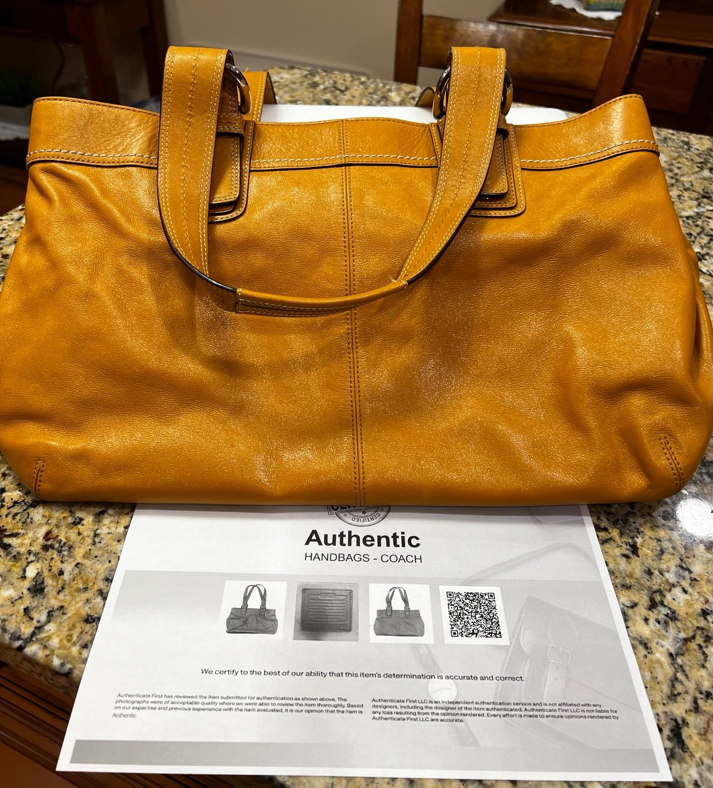 Coach Leather purse measures 11 x 20 x 4 1/2