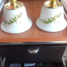 Vintage holly Berry candle holders