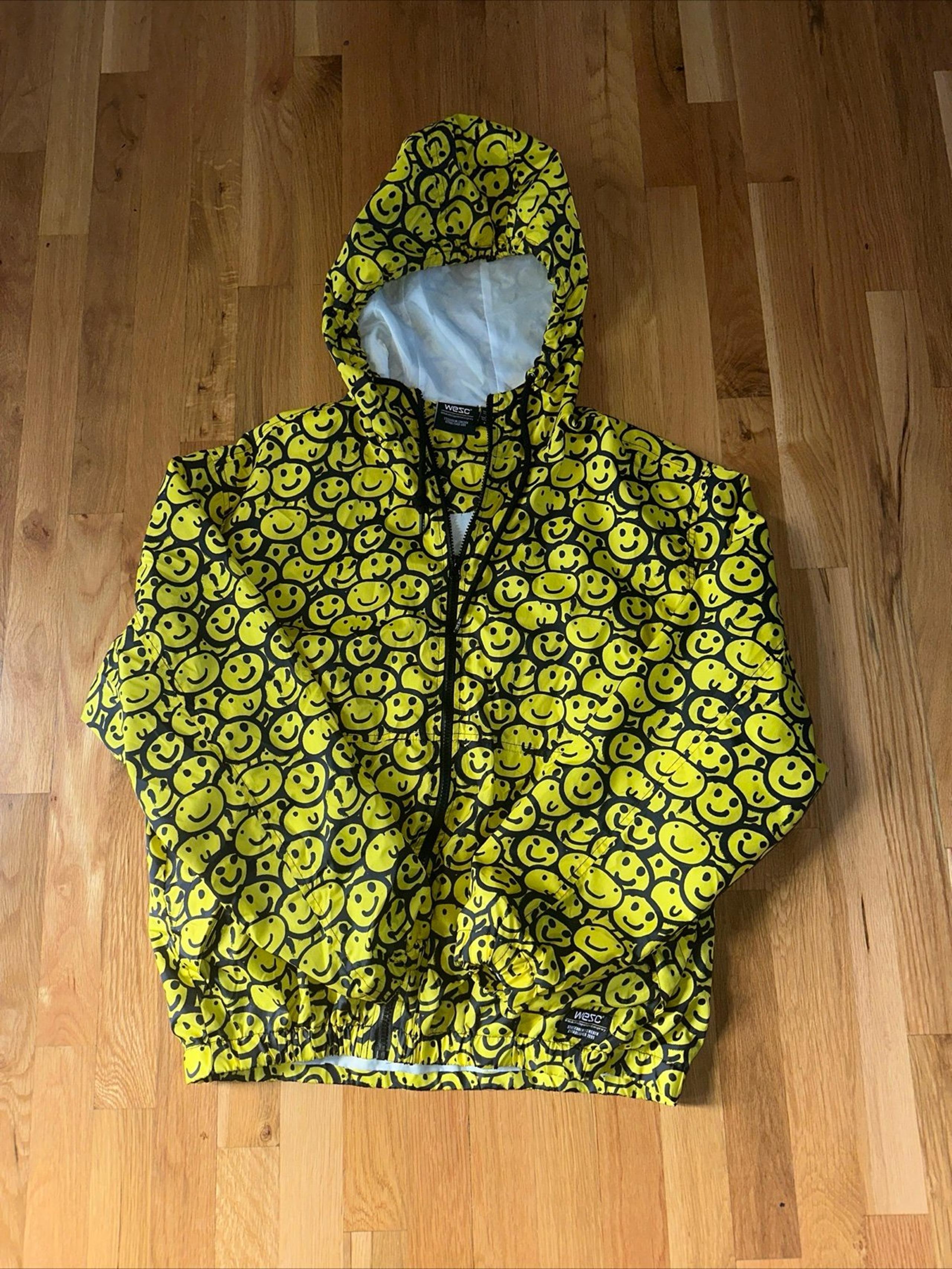 WESC America Inc Mike Smiley Face AOP Hoodie Size M