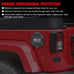 Fuel Filler Door Gas Tank Cap Cover Accessories for 2007-2017 Jeep Wrangler