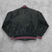 80s-90s USA Made Vintage Nylon Varsity Jacket with Embroidery, Size XL, Maple