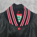80s-90s USA Made Vintage Nylon Varsity Jacket with Embroidery, Size XL, Maple