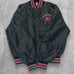 80s-90s USA Made Vintage Nylon Varsity Jacket with Embroidery, Size XL, Maple