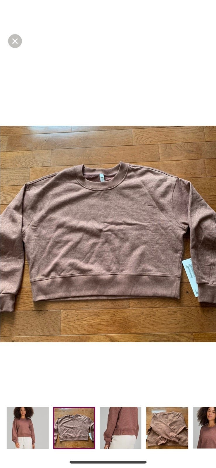 Lululemon Perfectly Oversized Cropped Crew*Spark-Smoky Topaz-NWT-6/10