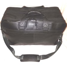 Christian Dior extra-large black leather convertible travel bag, 21 x 8 x 14