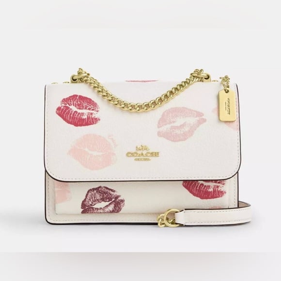 New Coach Mini Klare Crossbody With Lips Print