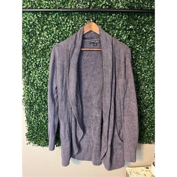 Barefoot Dreams Purple Cozy Chic Lite Cardigan Size Medium