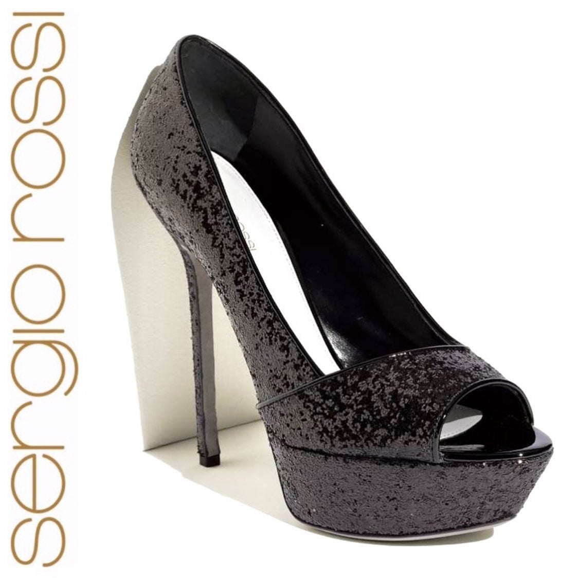 SERGIO ROSSI Boston Peeptoe Platform Pump