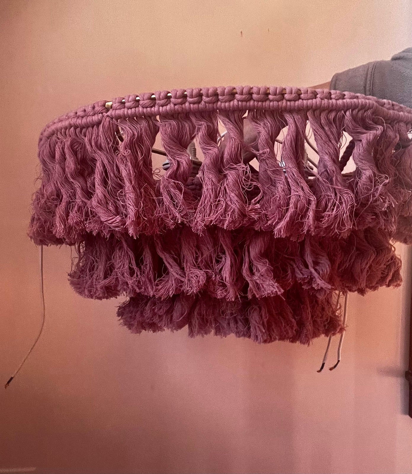Boho fringe light chandelier