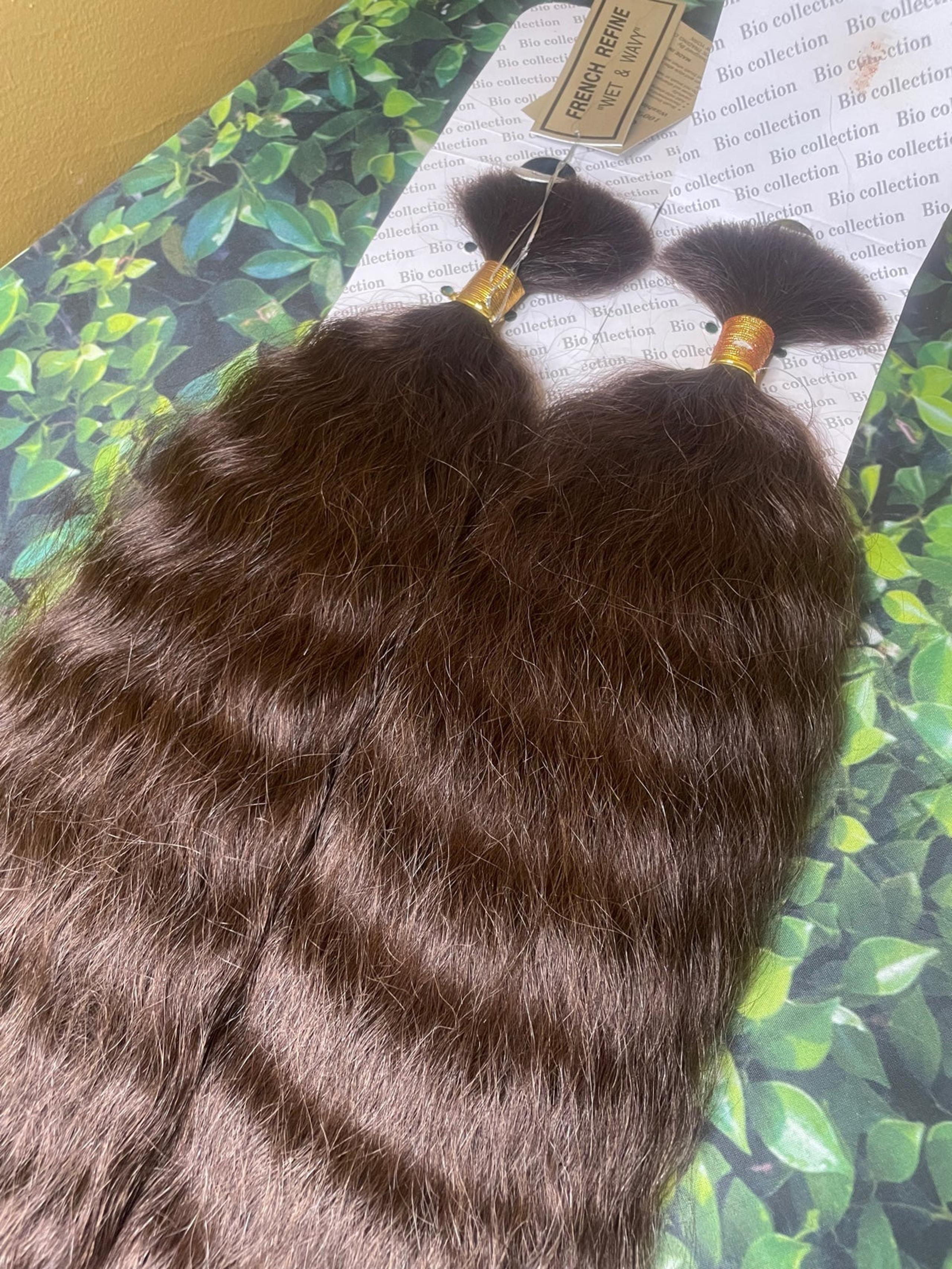 Human hair braiding hair bulk