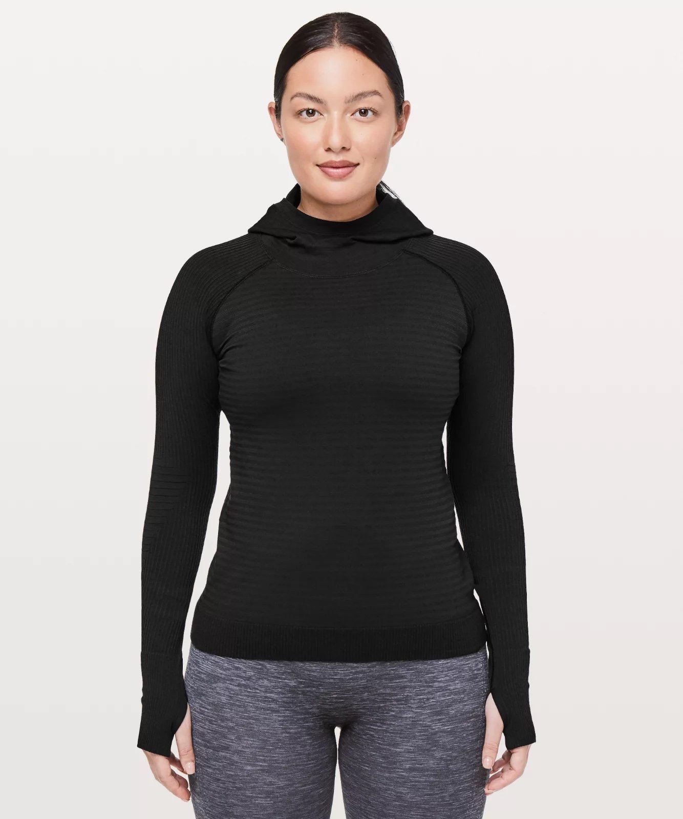 Lululemon Black Keep The Heat Thermal Hoodie