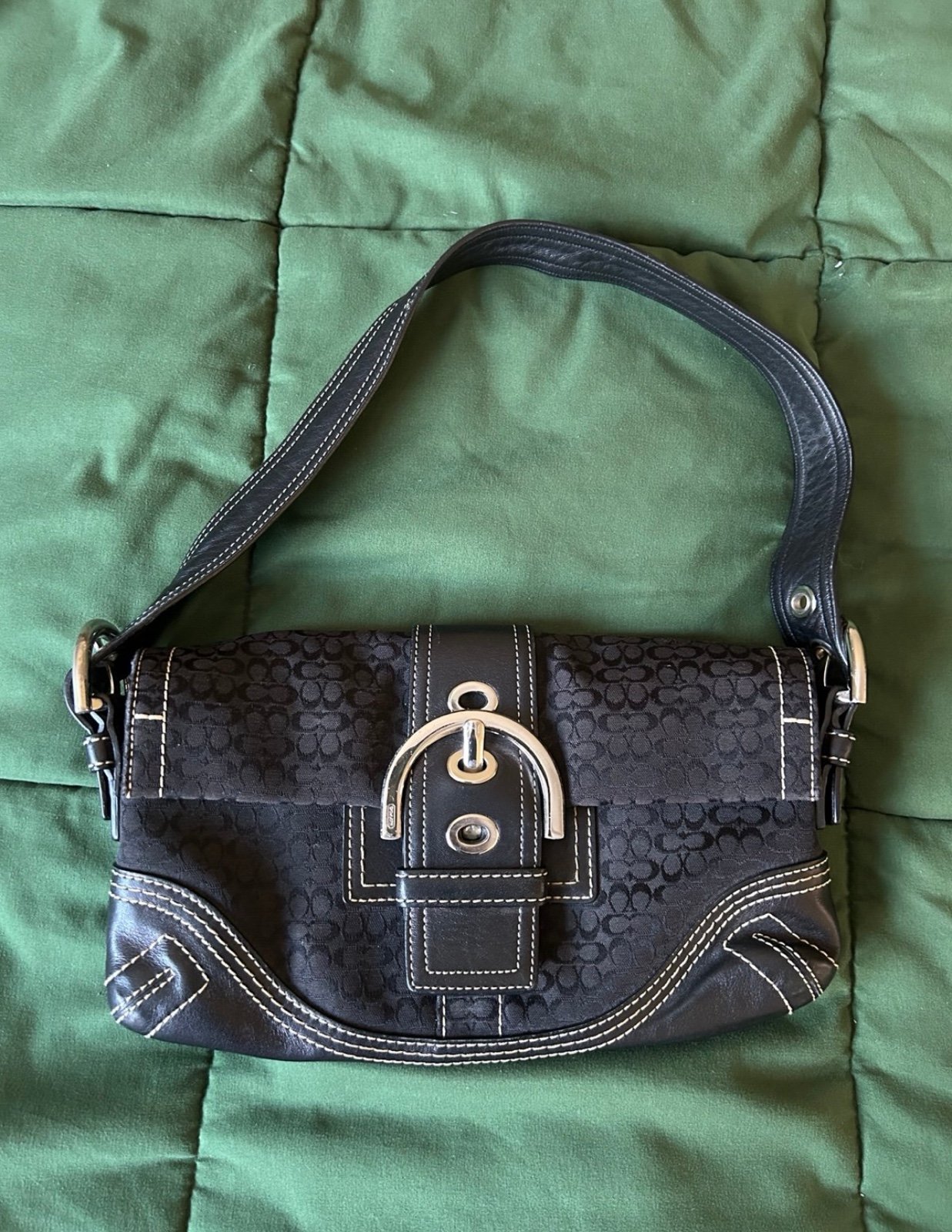 Vintage Coach Soho Bronze Metallic Shimmer Mini Hobo Bag