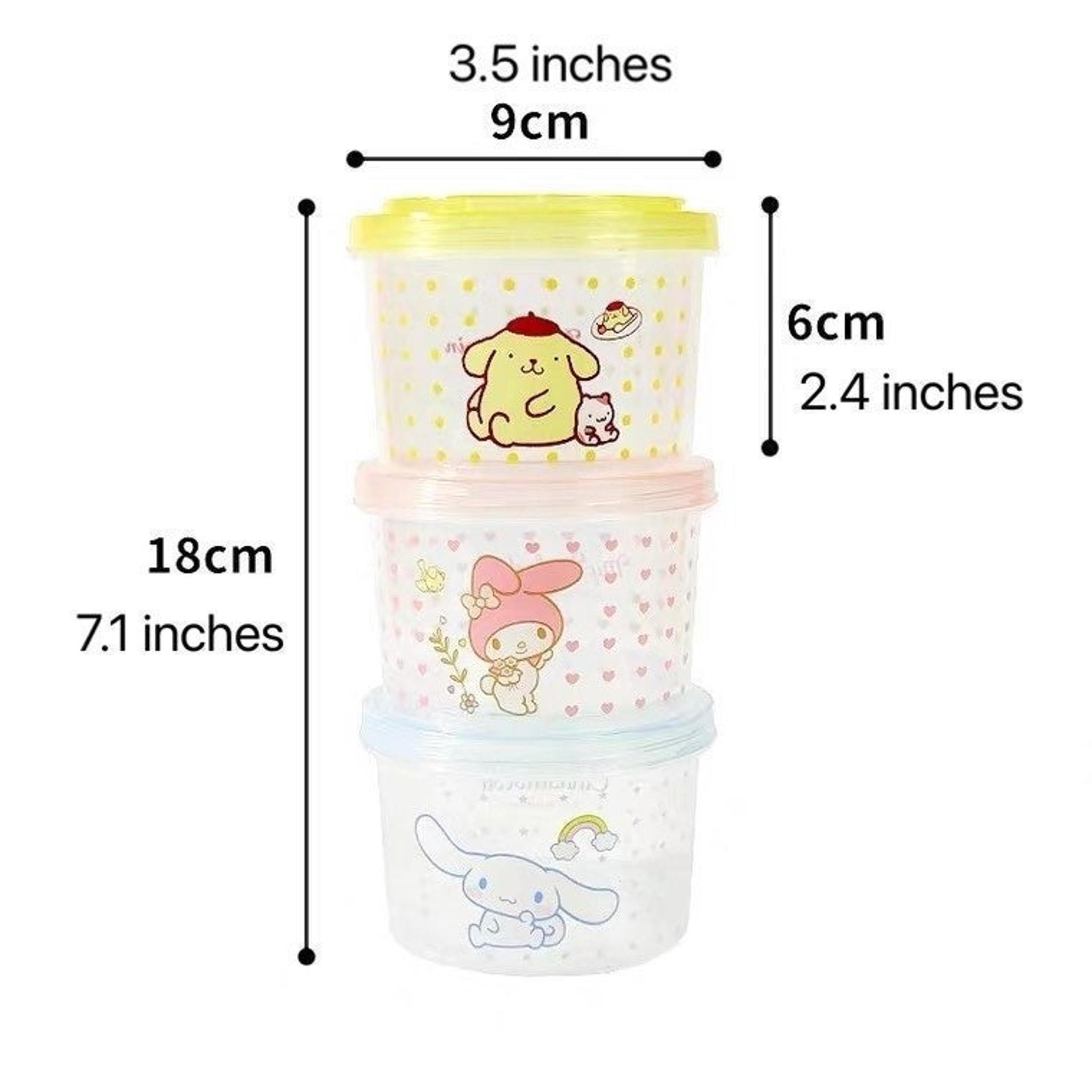 Sanrio food containers storage box