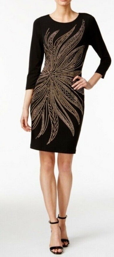 Good condition CK Flowered Three-Quarter-Sleeve Assorted Gold (Last price 56.20