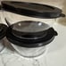 Tupperware Set of 4 Clearly Elegant Bowls 2.75 Cup Black